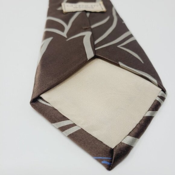 Givenchy Monsieur | Vintage Brown Printed Silk Tie (One Size) - Picture 9 of 16